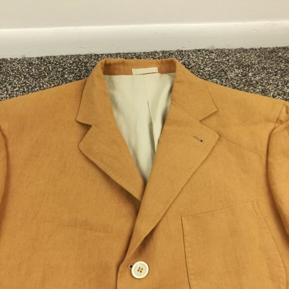 Brunello Cucinelli Sport Coat 100% Linen Three Button Beige Tan 40R - Picture 2 of 10